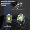 Mini Work Light Magnetic 6 Modes 4 Color Temperature Adjustable USB Rechargeable Outdoor Camping Hiking Hanging Lamp Emergency Repair Light