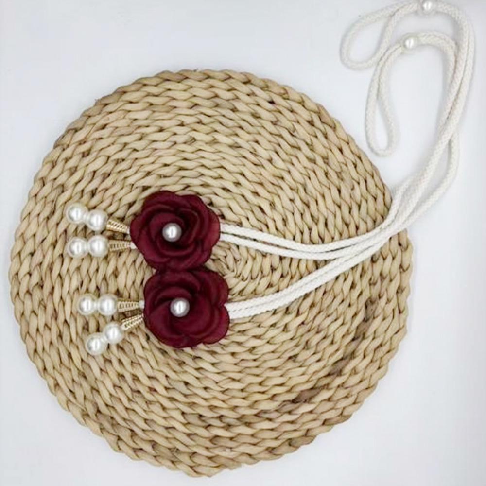 

2PCS Beautifully Pearl Curtain Buckle Adjustable Curtains Tie Rope Decoration