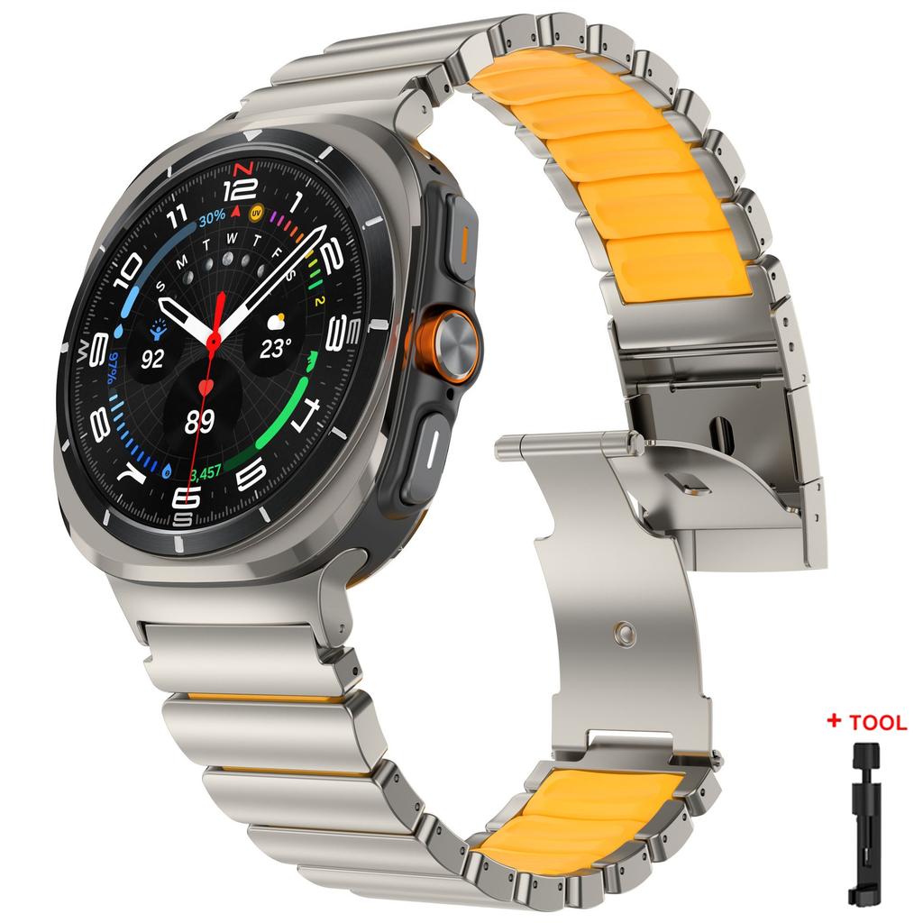 Titanium Wristband for Samsung Galaxy Watch 8 44mm 40mm 8 Classic 46mm Bracelet Business Metal Band for Galaxy Watch Ultra 2025