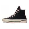 1970s High-Top Canvas Shoes Women's Black Pink