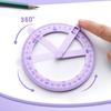 Adjustable Angle Measuring Tool Plastic Texture Suitable for Precise Math Drawing Classroom Safe Educational Supply