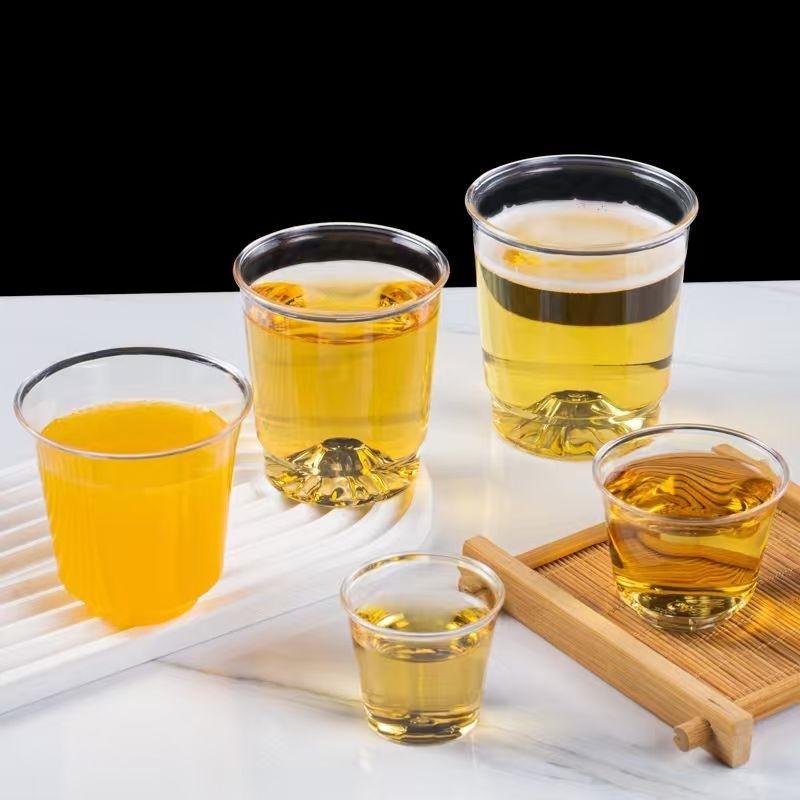 Eco-friendly Clear Plastic Disposable Party Shot Glasses Jelly Cups Tumblers Birthday Kitchen Accessories High Temperature Resistant Tea Cup for Drink