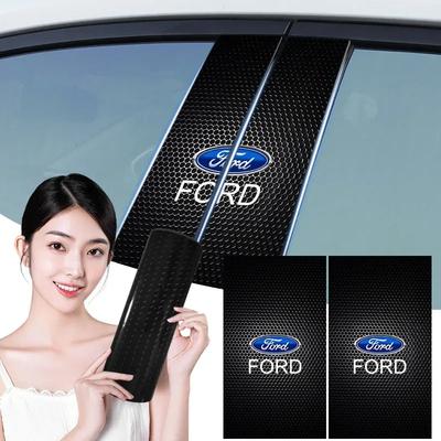2Pcs Car B-Pillar Center Column Decals Emblem 3D Stickers Car Styling For Ford Focus Mk2 Mk3 Fiesta Fusion Ranger Mondeo Kuga
