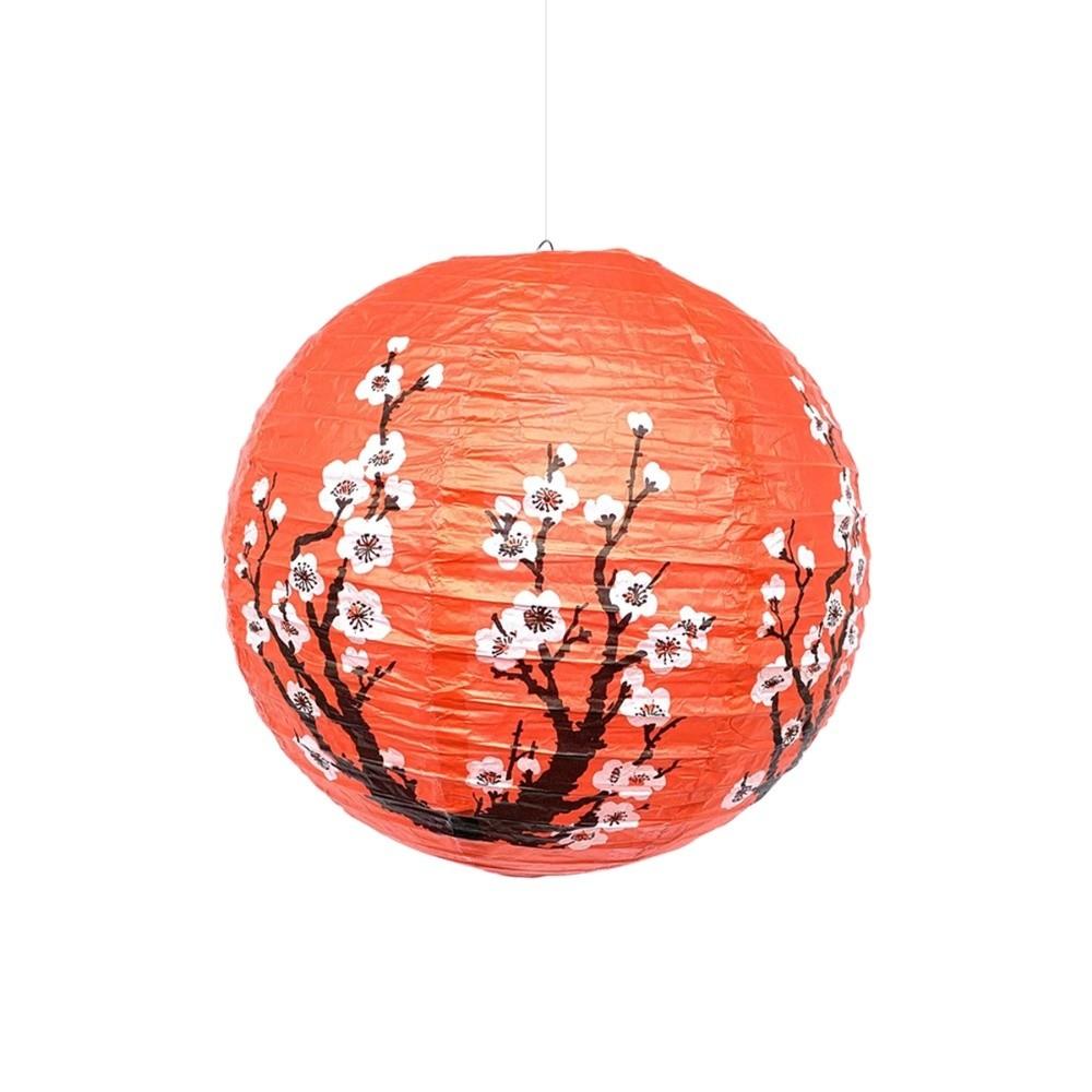 3Pcs Paper Material Cherry Blossom Lantern Plum Blossom Design Cherry Blossom Themed Paper Lanterns Set Decoration