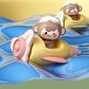 Cartoon Shape Musical Aircraft Toy with Whistle Children Lung Capacity Exercise Educational Toy Birthday Gift for Kid  Pink