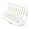 W89C 10 File Storage Shelf Book Stand Bookend Nordic Wrought Iron Holder for Home Office