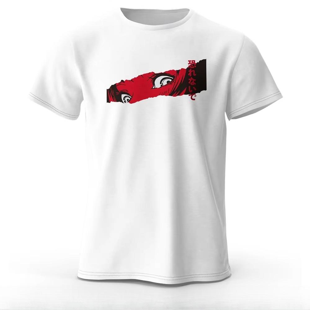 

Peeking Eyes Printed Mens TShirt 100 Cotton Oversized Anime Art Graphic Tees for Women Tops Tees Streetwear L