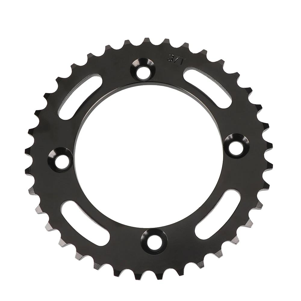 Motorcycle Sprocket Gear Accessories 530 37T Tooth 114mm Rear Black Chain Sprocket for ATV Dirt Pit Bike Motorcross Moto Parts чёрный
