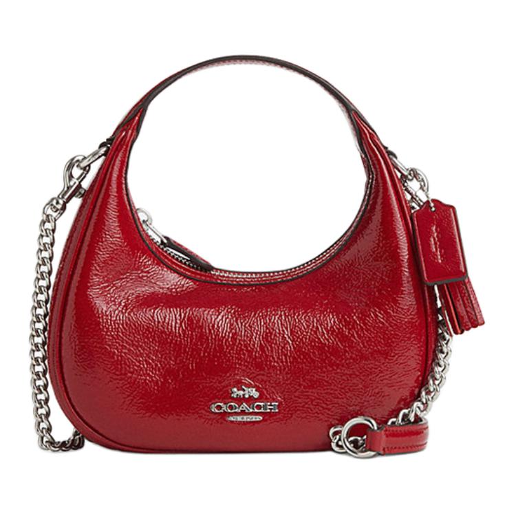 

Coach Carmen 20 Logo Zip Closure Leather Shoulder Crossbody Handbag Small Women Handbags Red CW036-SVRD Basic Set (Bag+Dust Bag)