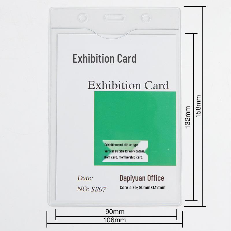 Transparent PVC ID Badge Holders with Lanyards for Exhibitions & Work