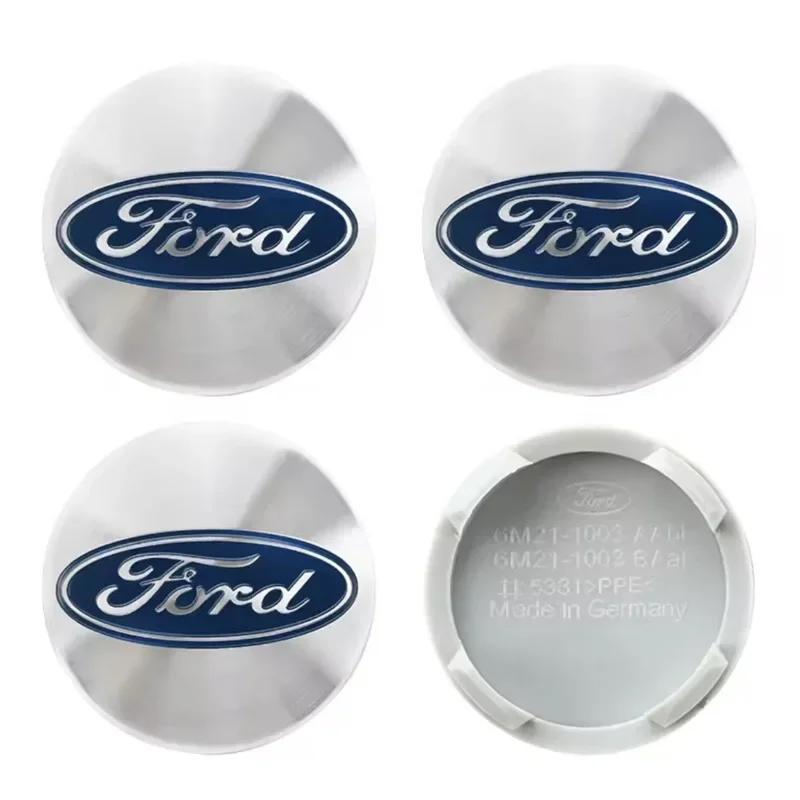 Autoaufkleber 2026 Ford 4-teilig 54 mm Original Radnabenabdeckungen für Ford Focus MK2 Fiesta Mondeo Galaxy Fal