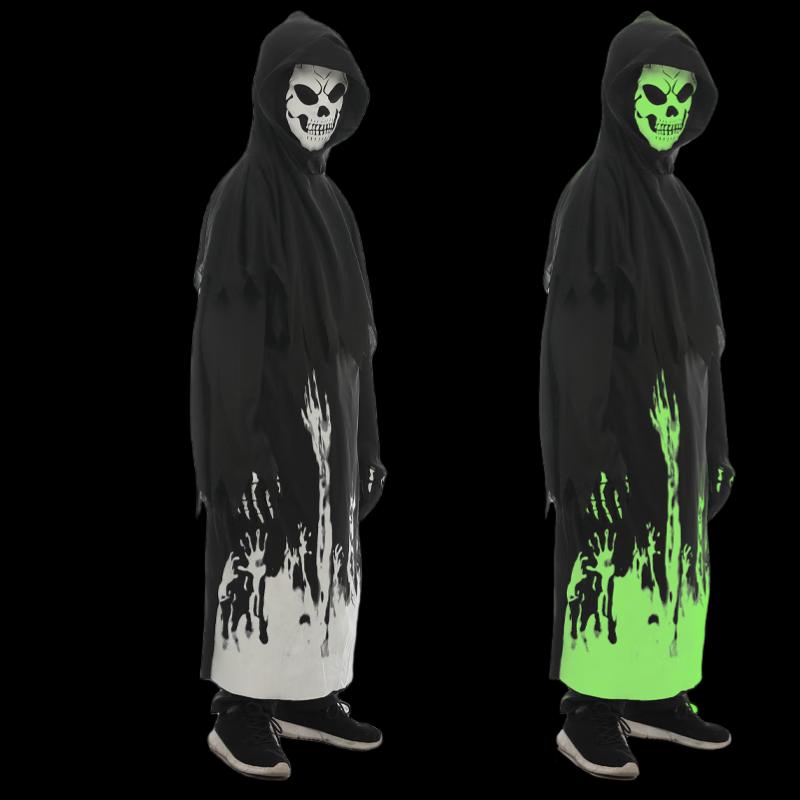 Kinder Leuchtender Sensenmann Halloween Kostüm