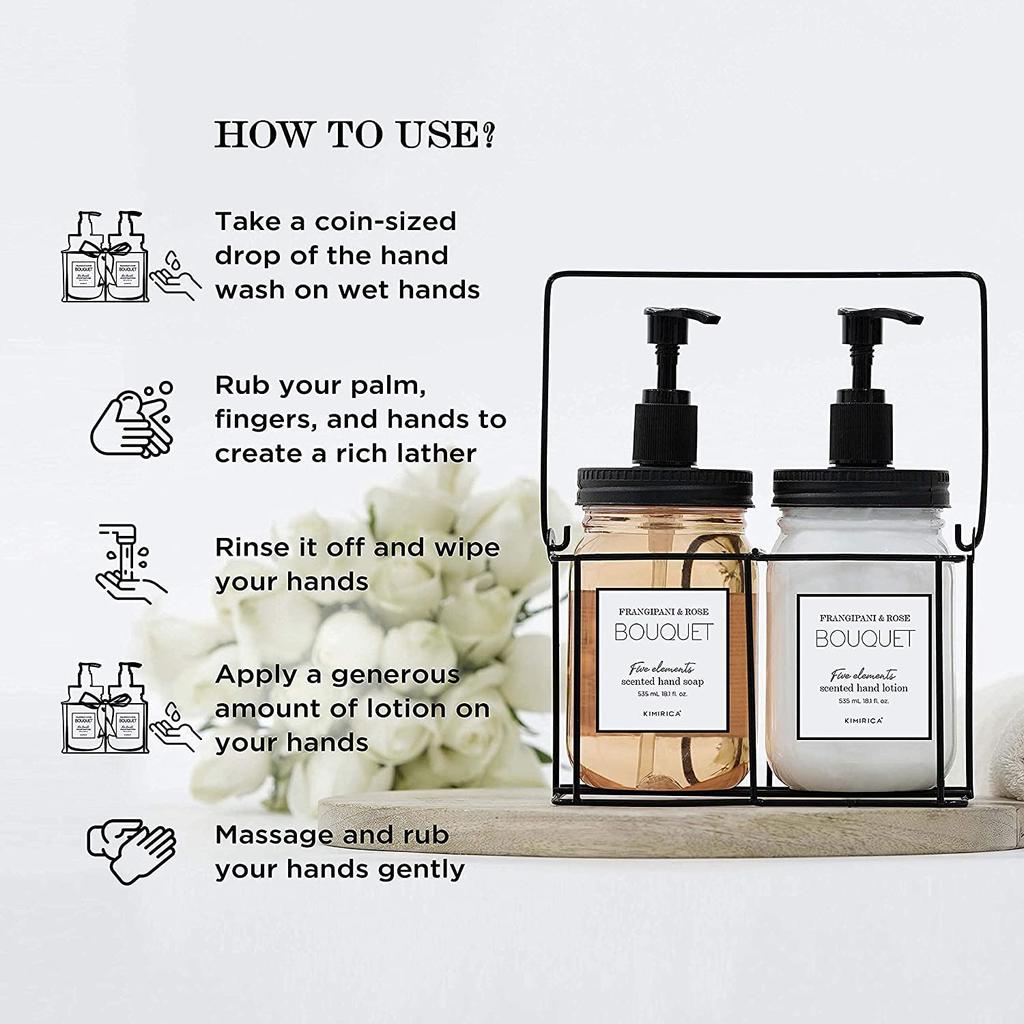 Kimirica Bouquet Hand wash and Hand Lotion Duo, 500ml x 2