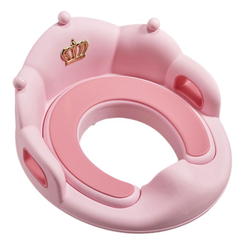 Baby Potty Training Toilet Seats with Soft Cushion Handles Splash Guard Toilet Seats Potty Seats for Children Boy Girl розовый