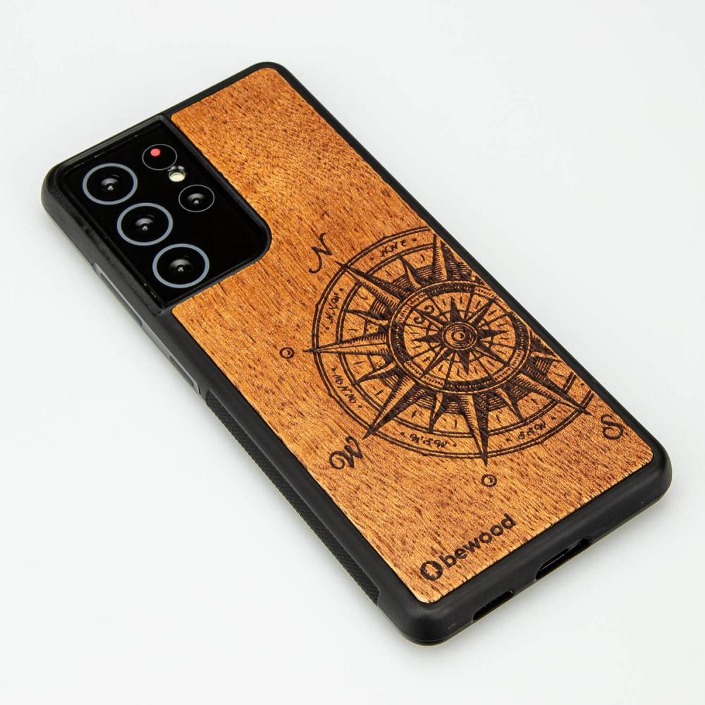 Wooden Case for Samsung Galaxy S21 Ultra traveler merbau
