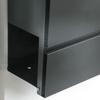 Mailbox with Lid, 2 Lower Drainage Holes, Steel, with Lock, Grey