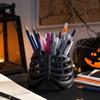 Black Gothic Ribcage Pen Holder for Desk Organization Decor