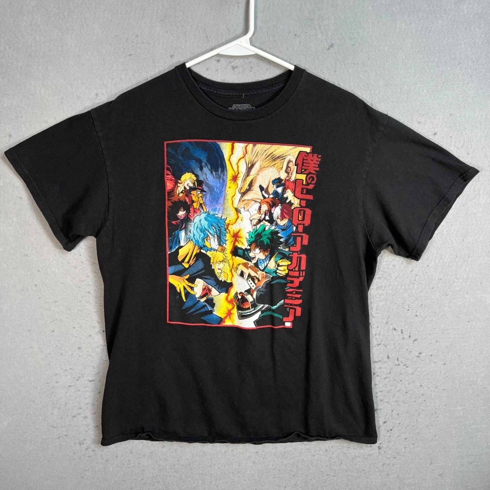 My Hero Academia Black Graphic T-Shirt Funimation Anime Adult Large Mens XL