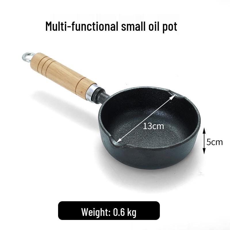 TLXT 13cm Multifunctional Cast Iron Frying Pan with Lid
