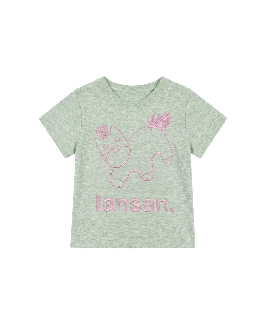 Tansanmageunesyum Pony Embroidered T-Shirt (Mint)