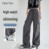 FitonTon Women's American Style Convertible Wide-Leg Cargo Pants