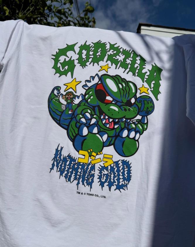 Godzilla X Nothing Gold Engee Shirt Pop Up Cartoon Godzilla TShirt Unisex T-Shirt L
