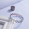 2 in 1 Magischer Einziehbarer Ring Armreif Kreativer Dehnbarer Dreh Faltring Kristall Teleskopringe Armband Schmuck