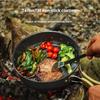 ALOCS Outdoor Camping Four-piece Windproof Cookware Set, Four-layer Hard Anodized, Suitable for camping/RV/survival