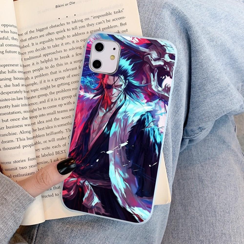 

Kenpachi Zaraki Anime B-Bleach Phone Case For IPhone 14 11 12 13 Mini Pro Xs Max 8 7 6 6S Plus X XR Solid Candy Color Case iphone X