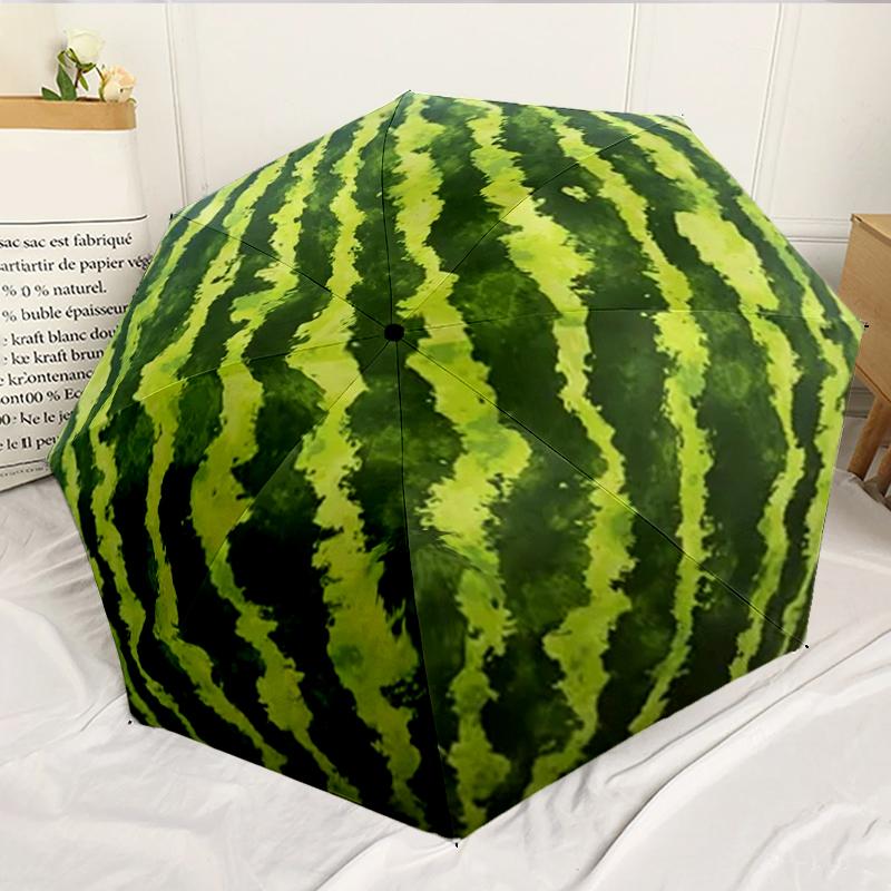 Watermelon with Intricate 8-Frame for Travel, Camping, Casual Lightweight Portable Umbrella, Essential for Every Family Holidays Birthday Gift