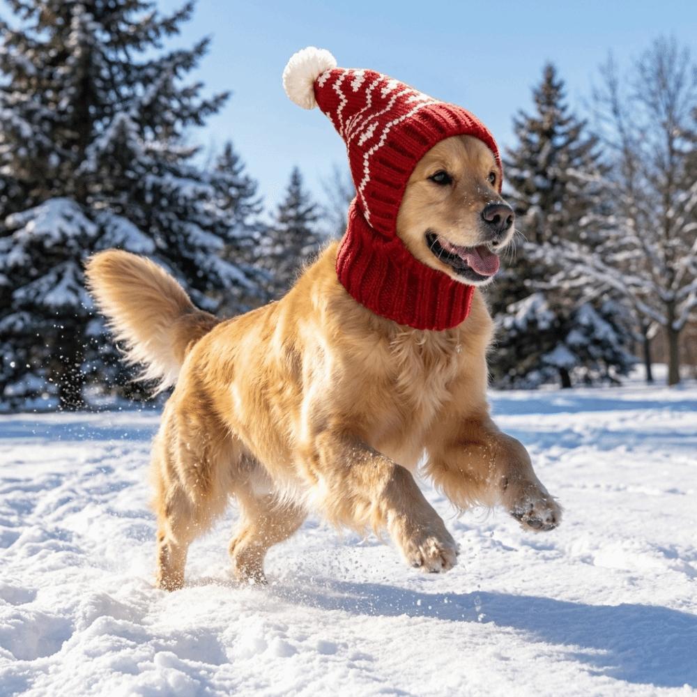 Red Pet Headwear Soft Cat Decorative Hat Christmas Pet Hat Christmas Dog Knitted Hat  Christmas