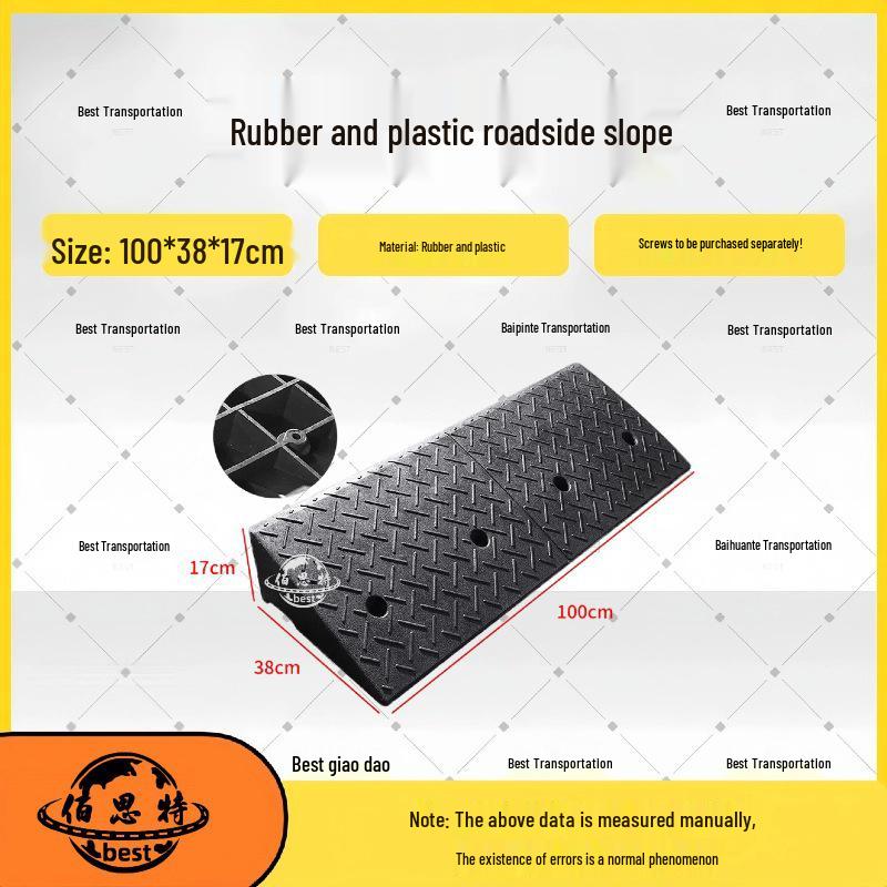 Household Rubber Threshold Ramp for Curbs and Slopes: Car and Road Edge Climbing Pad