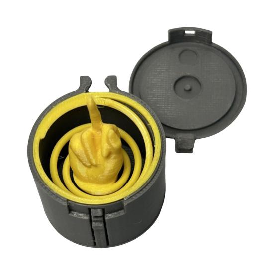 Yousheng 3D Printed Middle Finger Box Popping Middle Finger in A Case Desktop Decoration Teasing Friends Tricky Props Adults Gag Prank Gift