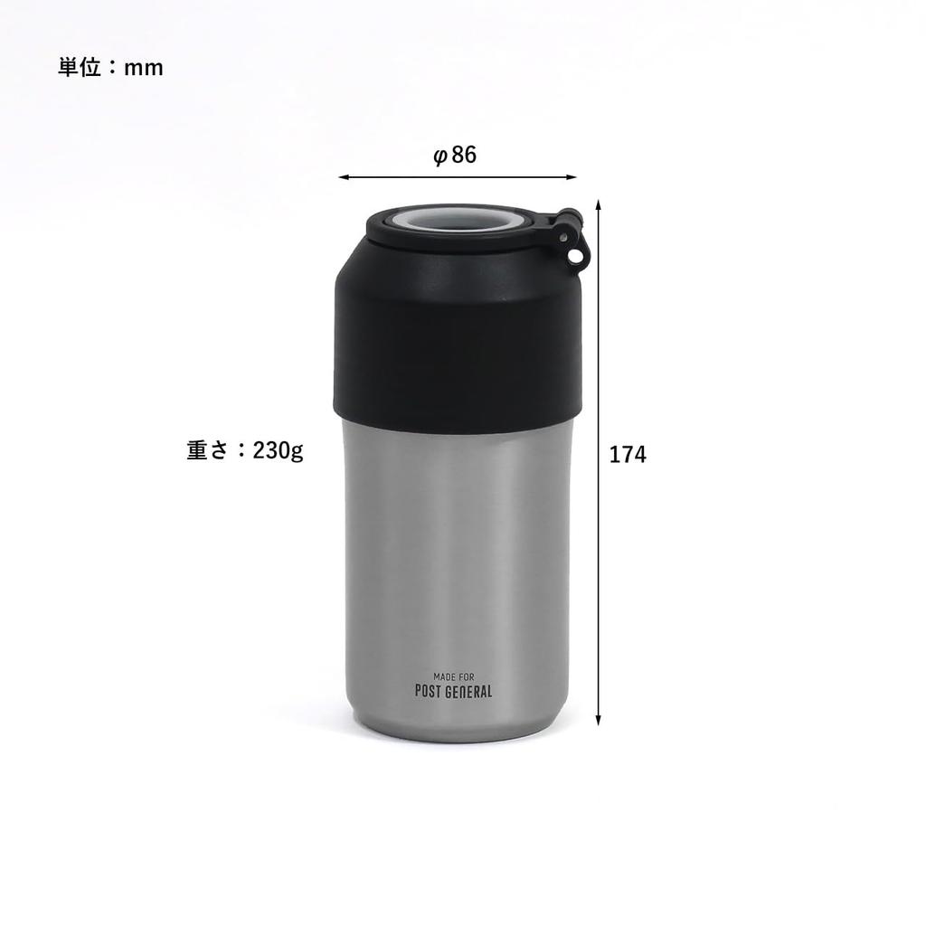 POST GENERAL Water Bottle Holder with Warranty [Official Manufacturer] Double-Wall Manufacturer's (Black)