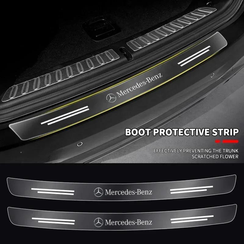 Car Rear Bumper Trunk Load Edge Protector Guard Trim Transparent Sticker For Mercedes benz A B R G Class GLK GLA w204 W251 W463