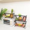 Multi-layer stackable fruit storage hand basket living room kitchen countertop seasoning vegetable snack basket