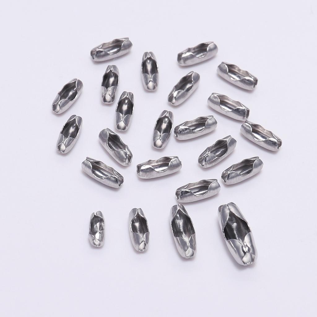 50pcs/lot 1.5/2.0/2.4/3.2 Mm Stainless Steel Ball Chain Connectors Clasps For DIY Bead Chain Jewelry Making Finding Supplies