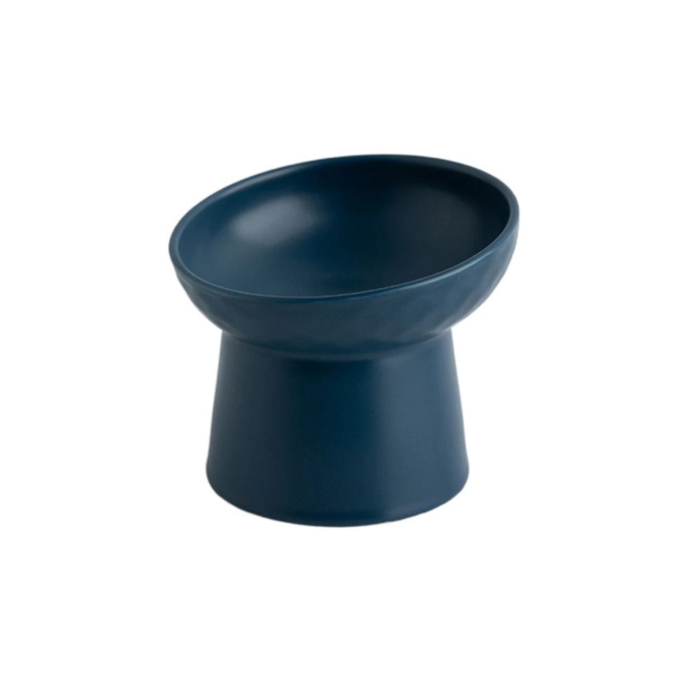 

Керамическая миска для воды для корма для кошек, приподнятые на высоких ножках, приподнятые миски для собак, кормление собак и кошек синий