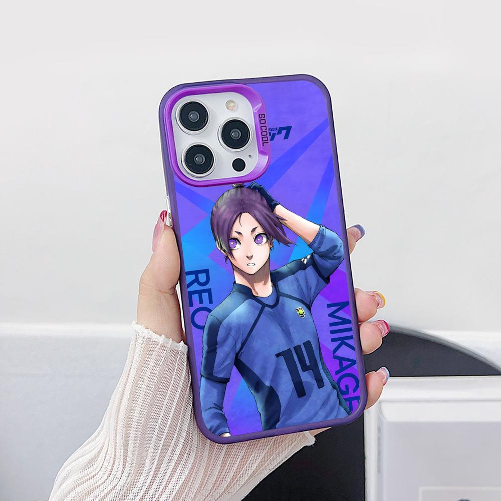 Blue Lock Reo Mikage Purple Translucent Mobile Phone Case for iPhone 17 16 15 14 13 12 11 X XR XS Air Pro Max Plus Cover