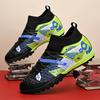 Large Size Football Shoes Male Adult High Top Teen Student Lawn Shredded Spikes Girls Game Training Shoes