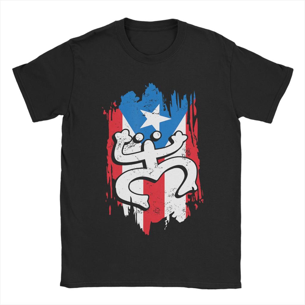 Coqui Frog Puerto Rico Flag Puerto Rican TShirt for Men Round Neck Cotton T Shirt  Short Sleeve Tee Shirt Big Size Clothing