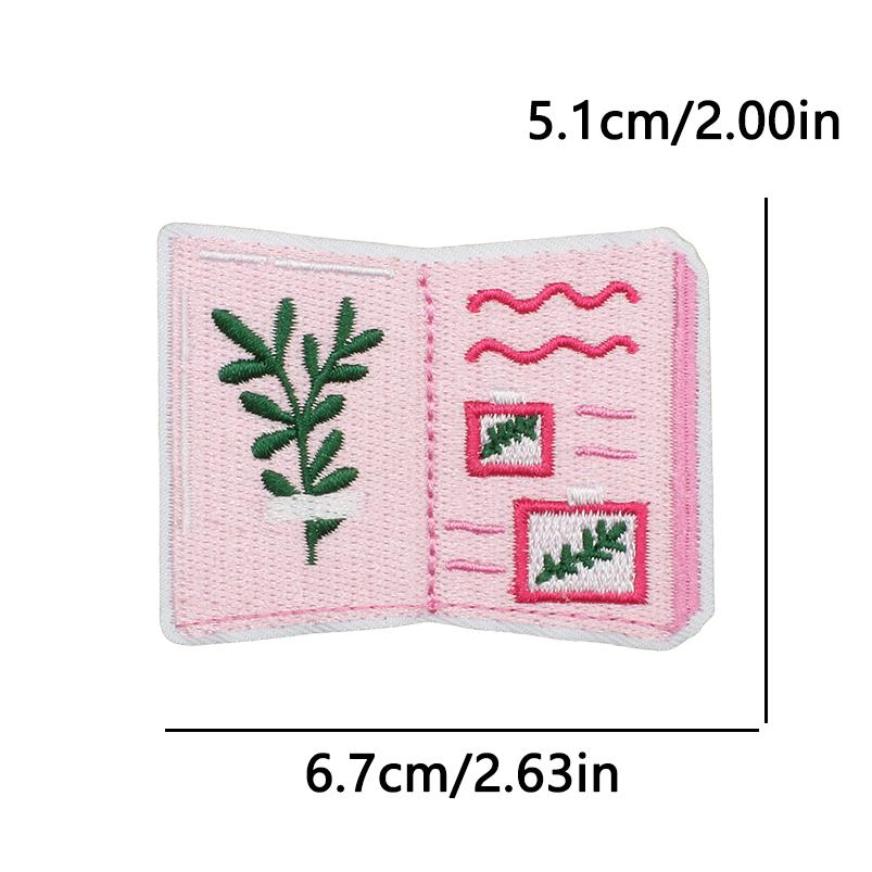 10pcs Lots Flower Letter Slogans Embroidery Patches Butterfly Iron On Patches For Clothing Chrysanthemum Book Sew Stickers 