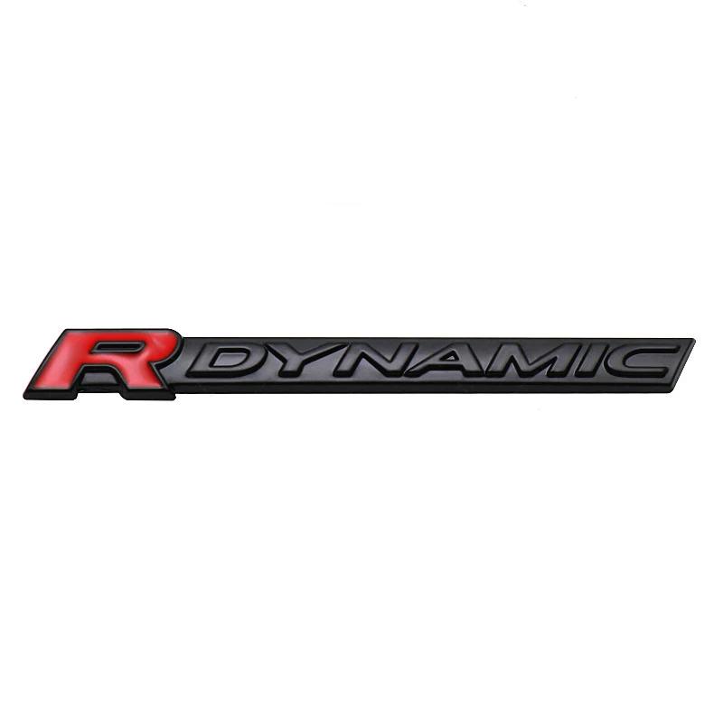 3D Kovové Logo R-DYNAMIC Znak na Bok Blatníku Auta Odznak na Zadní Kufr Nálepky Samolepky Příslušenství pro VELAR Sport Discovery Evoque HSE Defender