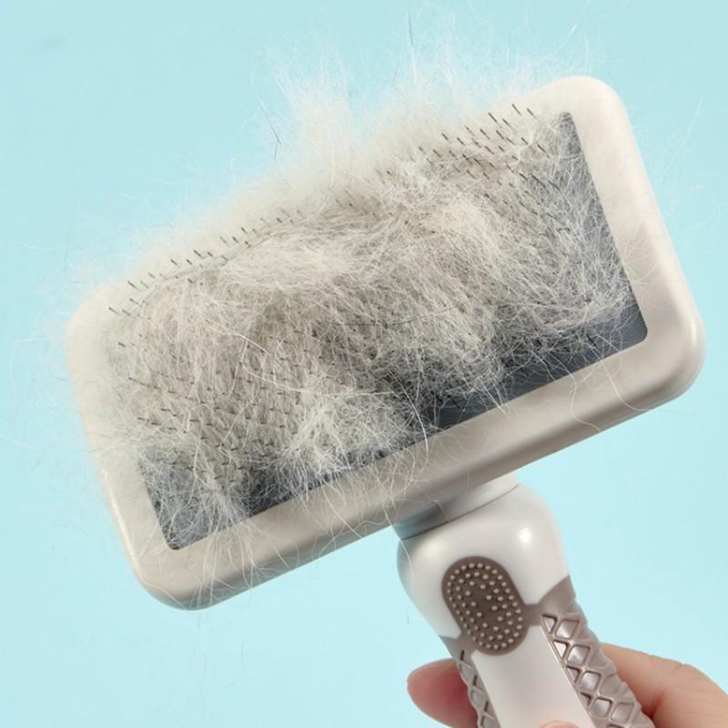 Dog Brush Stainless Steel Dogs Comb Pet Hair Remover Massage Cat Brush Comfortable Handle Combs for Dog Long Hair Knot Cleaning
