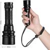 Hochleistungs-Tauchtaschenlampe IP68 Höchste Wasserdichtigkeitsbewertung Professionelles Tauchlicht Angetrieben durch 18650 Batterie Mit Handseil
