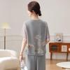 Elegant Chinese Style Mother's Summer Two-Piece Set
