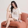 Women's 2026 Summer Cute Printed 100% Cotton Pajamas – Comfortable, Skin-Friendly, Wearable as Outerwear