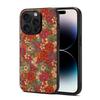 Ultrathin Flower Figure Leather Case For iPhone 16 16E 15 14 13 12 11 Pro Max 15Plus XS Max XR 7 8 SE 2026 Shockproof Back Cover