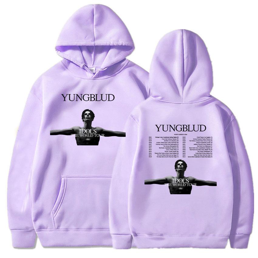 Yungblud 2026 North American Hoodies Idols The World Tour Graphic Print Sweatshirts Long Sleeve Winter Hooded Pullovers Tops
