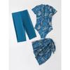 Women Fashion Skirt Style Three Piece Bikini Swimsuit For Beach